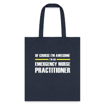 Awesome Emergency Nurse Practitioner - Tote Bag - navy - Front