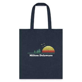 Milton Delaware Sunset Print - Tote Bag - navy - Front