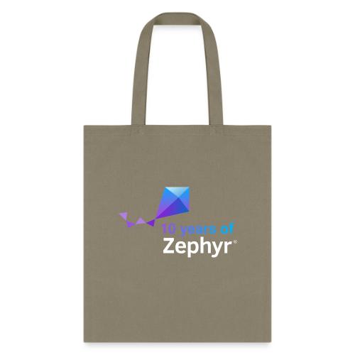 Zephyr 10th Anniversary Stacked Color Reverse - Tote Bag