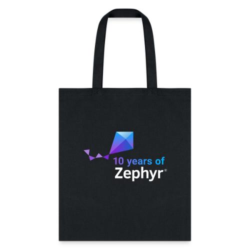 Zephyr 10th Anniversary Stacked Color Reverse - Tote Bag