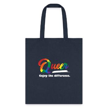 Queer. Enjoy the difference. - Tote Bag - navy - Front