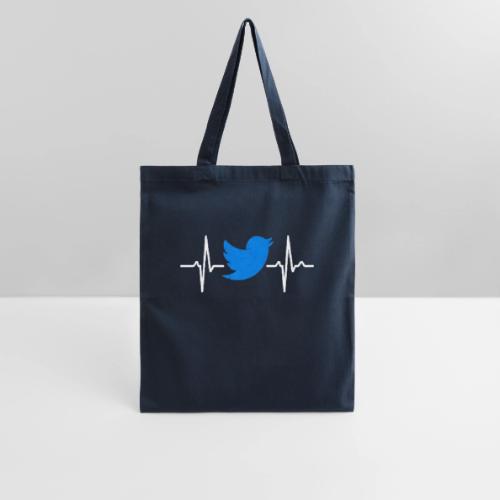 Social Media Heartbeat Blue Bird Graphic - Tote Bag