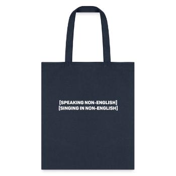 Speaking non-english - Tote Bag - navy - Front