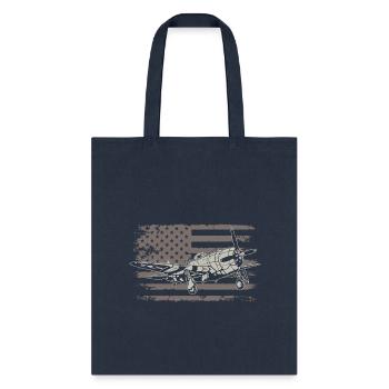 P-47 Thunderbolt Fighter Plane - Tote Bag - navy - Front
