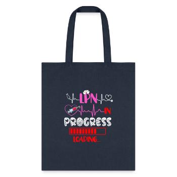 LPN In Progress Loading Funny Future Nurse Graduat - Tote Bag - navy - Front