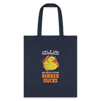 Squeaky Duck Luck Rubber - Tote Bag - navy - Front