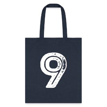 Number 9 Nine Sports Jersey Lucky Number - Tote Bag - navy - Front