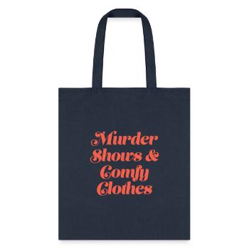 True Crime Fan Murder Shows Comfy - Tote Bag - navy - Front