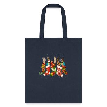 Parrot Birds In Sock Santa Parrot - Tote Bag - navy - Front