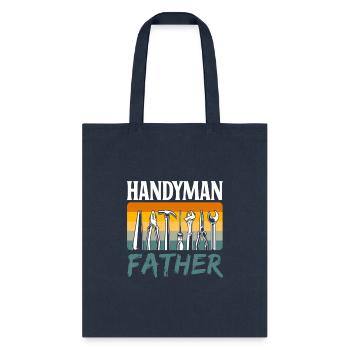 Handy Father Worker Tinkerer Handy Diy Dad Daddy - Tote Bag - navy - Front