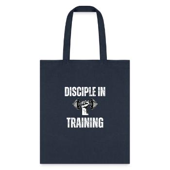 Disciple in training dumbbell Christian - Tote Bag - navy - Front