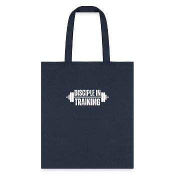 Disciple in training barbell Christian - Tote Bag - navy - Front