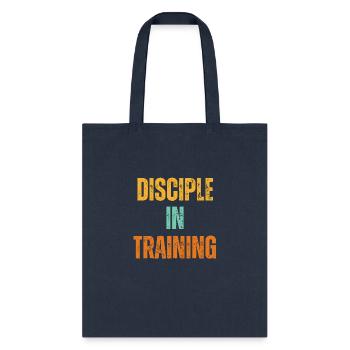 Retro Disciple in training barbell - Tote Bag - navy - Front