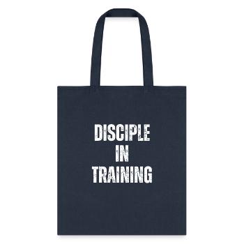 Disciple in training barbell Christian - Tote Bag - navy - Front