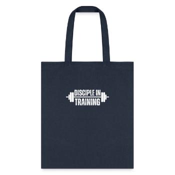 Disciple in training barbell Christian - Tote Bag - navy - Front