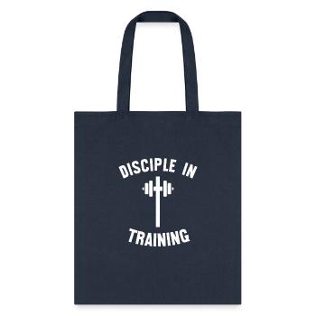 Disciple in training barbell - Tote Bag - navy - Front