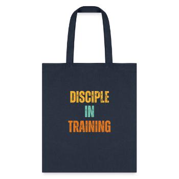 Retro Disciple in training barbell - Tote Bag - navy - Front