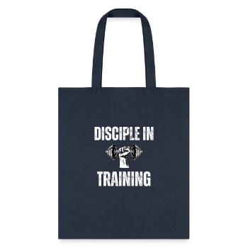 Disciple in training dumbbell Christian - Tote Bag - navy - Front