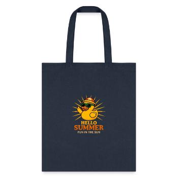 Summer Rubber Ducky - Tote Bag - navy - Front