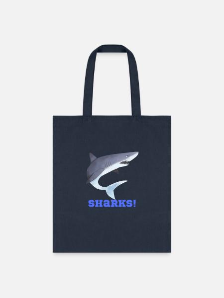 Sharks! - Tote Bag - navy