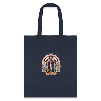 There Was Jesus in the waiting in the searching in - Tote Bag - navy - Front