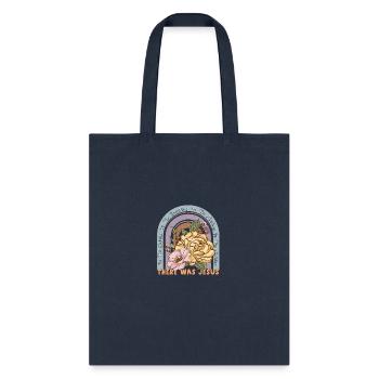 There Was Jesus in the waiting in the searching in - Tote Bag - navy - Front