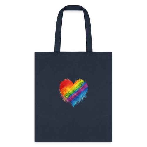 Watercolor Rainbow Pride Heart - LGBTQ LGBT Pride - Tote Bag