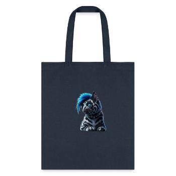 Blue Cat Punk - Tote Bag - navy - Front