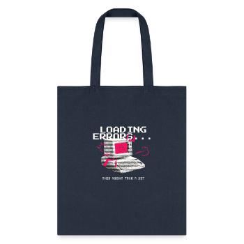 Loading Errors – Glitchy Retro Computer Design - Tote Bag - navy - Front