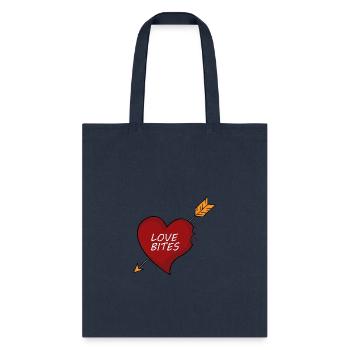 Love bites on valentine day - Tote Bag - navy - Front