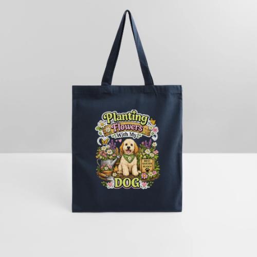 Planting Flowers With My Dog - Tote Bag
