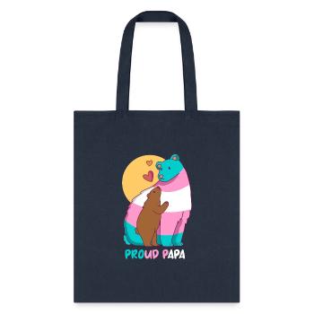 Proud Papa Trans - Tote Bag - navy - Front