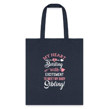 Sister My Heart Is Bursting - Tote Bag - navy - Front