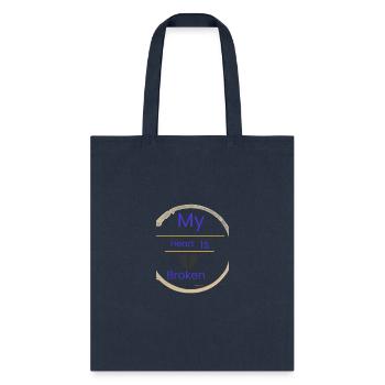 My heart is broken - Tote Bag - navy - Front