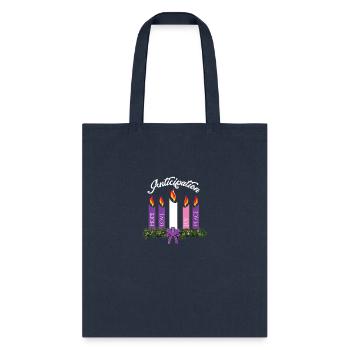 Advent Wreath Christian Anticipation Christmas - Tote Bag - navy - Front