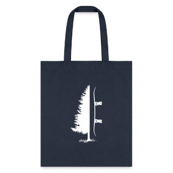 Snowboard Pine Tree - Tote Bag - navy - Front