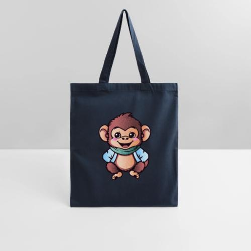 Adorable Happy Monkey in Scarf - Tote Bag