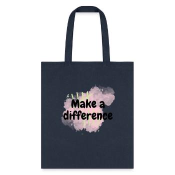 make a difference - Tote Bag - navy - Front