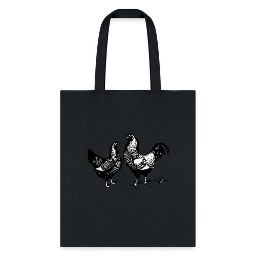 Vintage Rooster and Hen - farm style - Tote Bag