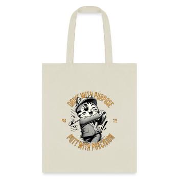 Precision Putter - Cat's Drive and Putt Golf - Tote Bag - natural - Front