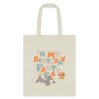 Tom And Jerry Birthday Design - Tote Bag - natural - Front