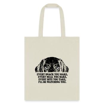 Dog Watching Snack Meal Bite - Tote Bag - natural - Front