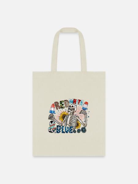 Red White And Blue - Tote Bag - natural