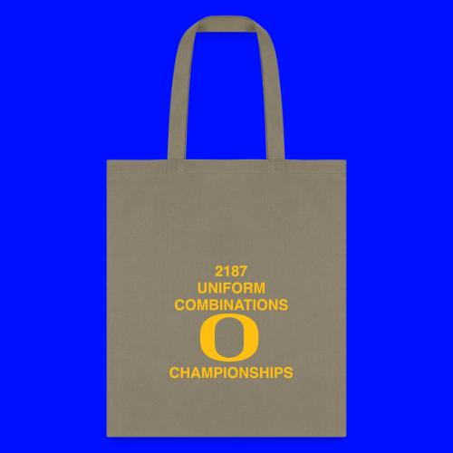 2187 UNIFORM COMBINATIONS O CHAMPIONSHIPS - Tote Bag