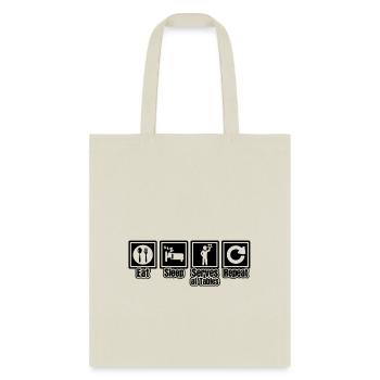 Eat Sleep Waiter Repeat - Tote Bag - natural - Front