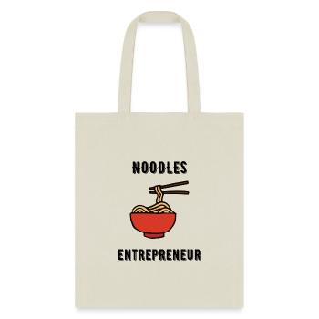 noodles entrepreneur funny design - Tote Bag - natural - Front