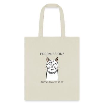Purrmission? - Tote Bag - natural - Front