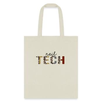 Nail Tech Leopard Print Funny - Tote Bag - natural - Front