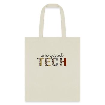 Surgical tech Leopard Print Funny - Tote Bag - natural - Front