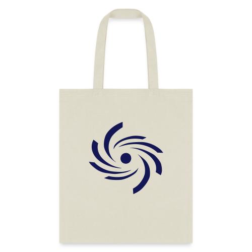 Bolsa de tela con el símbolo de huracán azul oscuro de Huracanes Caribe